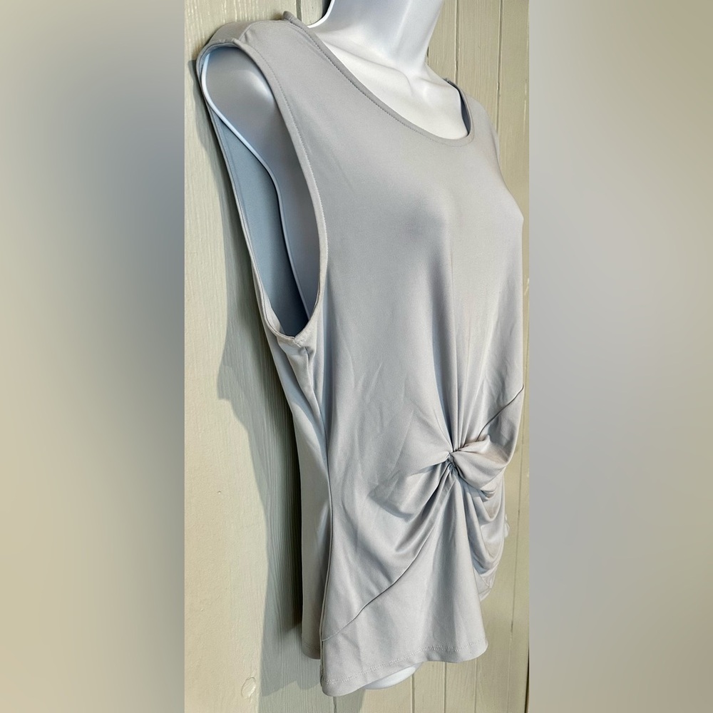 DKNY Soft Blue Knot Detail Tank Top - Picture 4 of 6